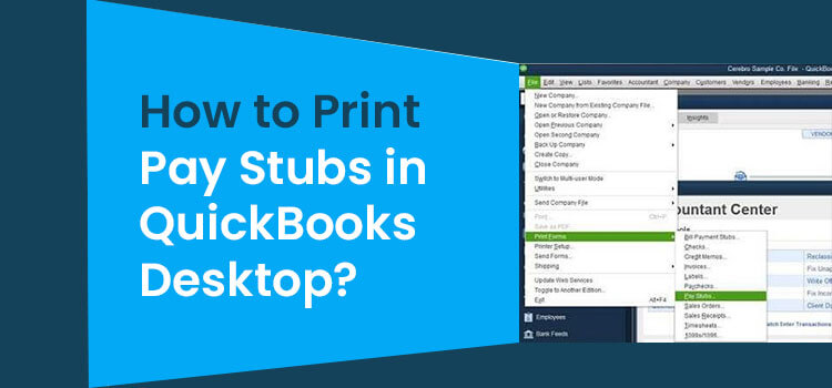 Print Pay Stubs in QuickBooks Desktop