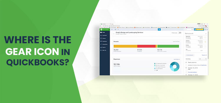 Gear Icon in QuickBooks