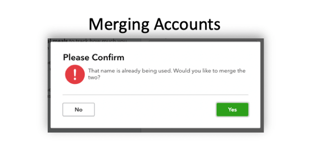 merging accounts in QuickBooks