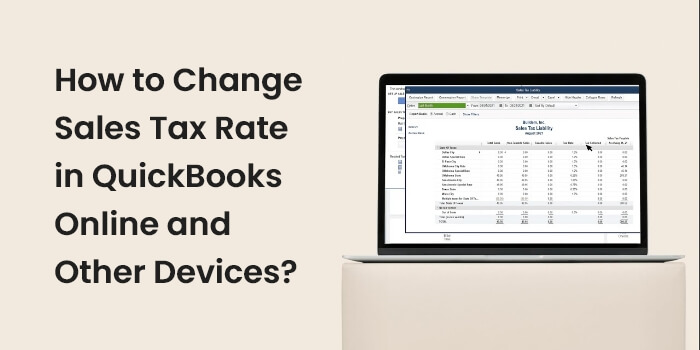 Sales tax in quickbooks online