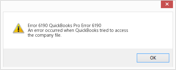 QuickBooks Error 6190 (Message)