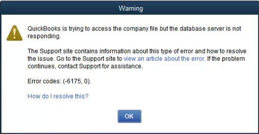 QuickBooks Error 6175 (Error Message)