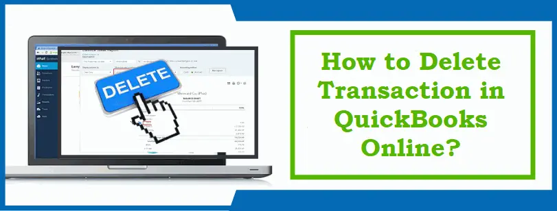 Delete Transactions in QuickBooks Online