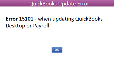 QuickBooks Error 15101 (Error Message)