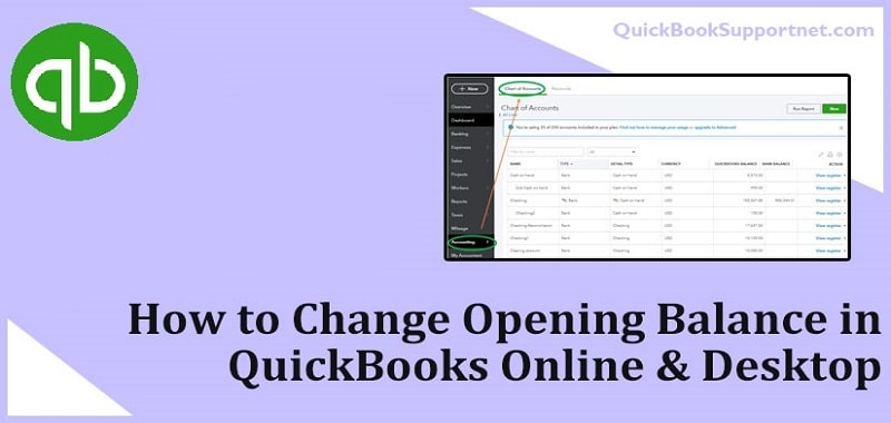Change Beginning Balance in QuickBooks