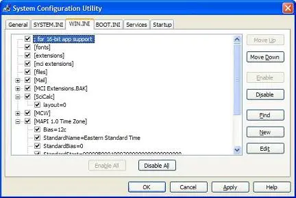 Edit the WIN.INI file in Windows