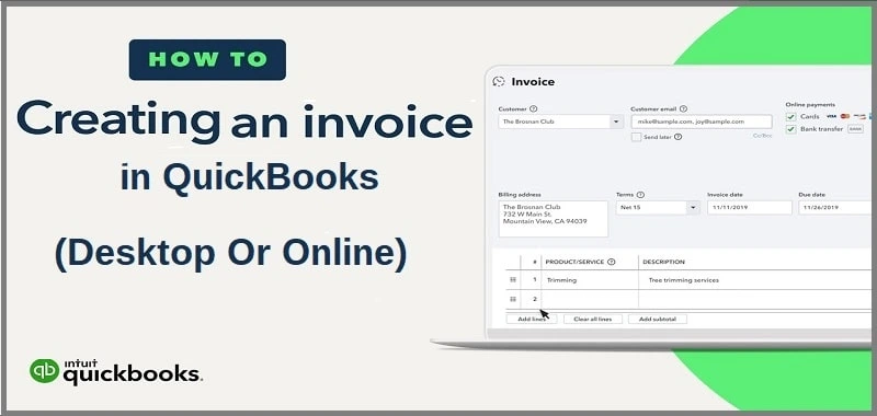 Create an Invoice in QuickBooks