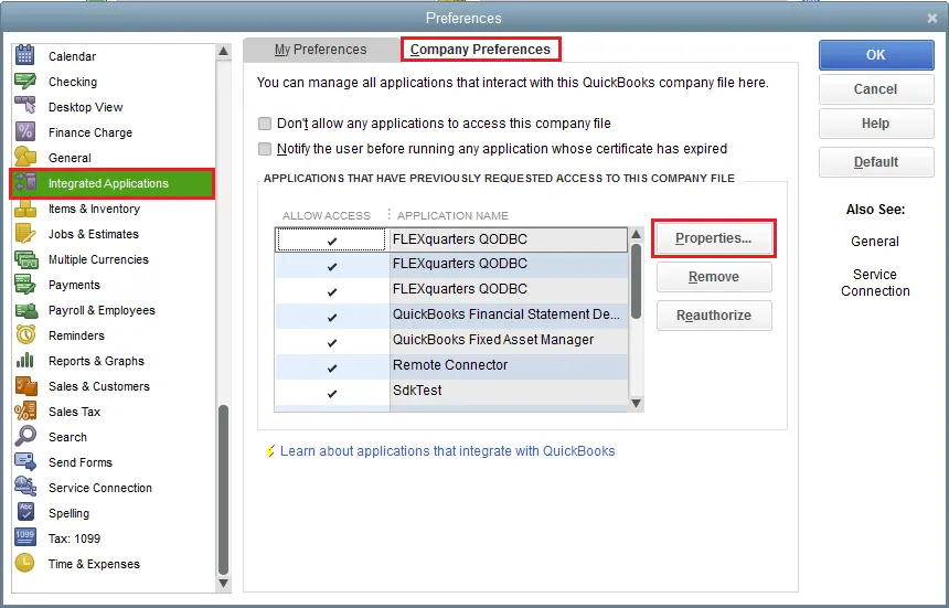 choose Company Preferences