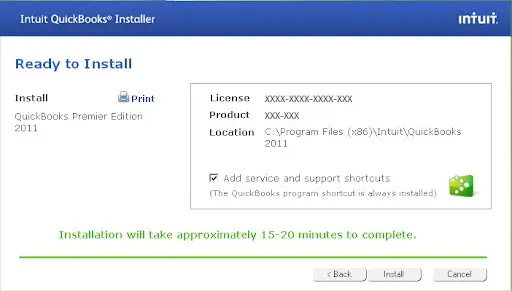 Intuit Quickbooks Install