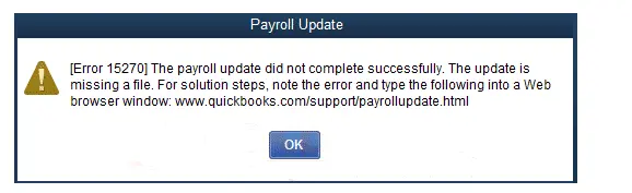 QuickBooks Error15270