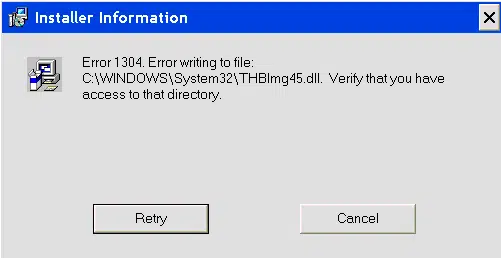 QuickBooks Error 1304