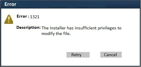 QuickBooks Error 1321 (Message)