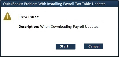 QuickBooks Error PS077