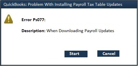Quickbooks error ps077 (Message)
