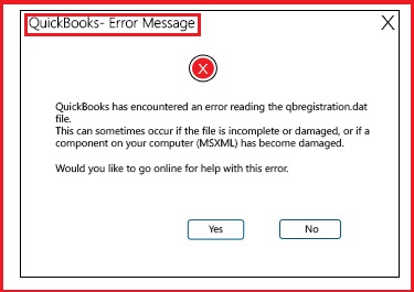 Registration Error in QuickBooks Desktop
