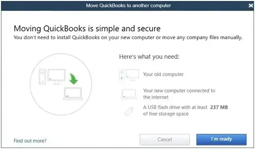 Move Quickbooks to another computer