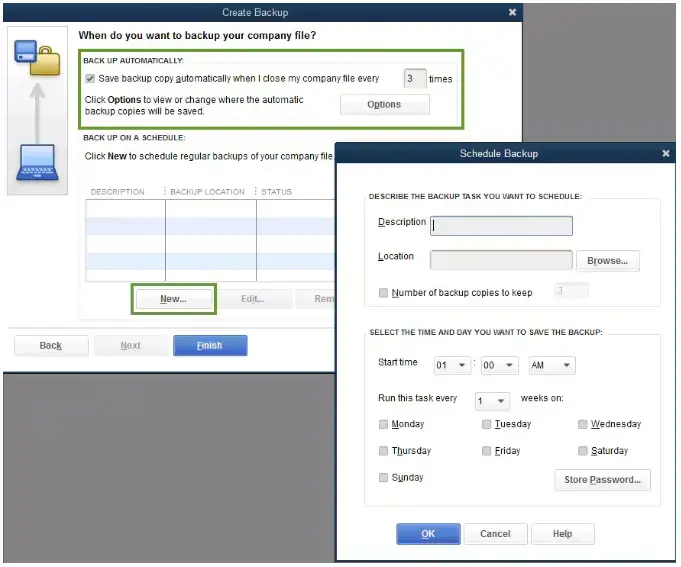 Transfer company file to another computer