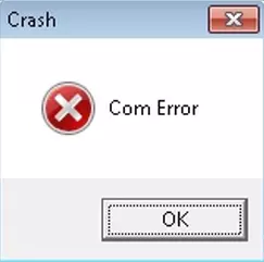 Crash Com Error Messsage