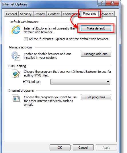 Default Web Browser