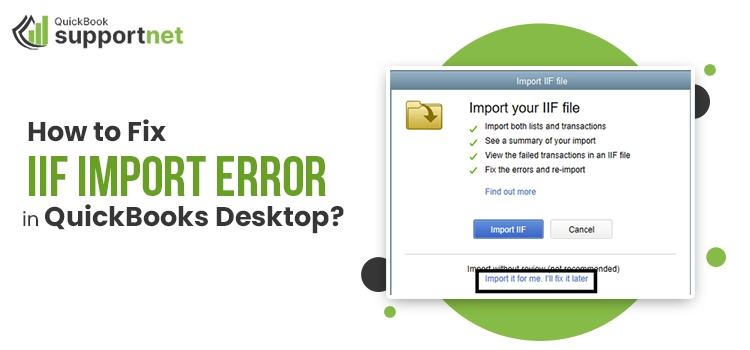 IIF Import Error in QuickBooks