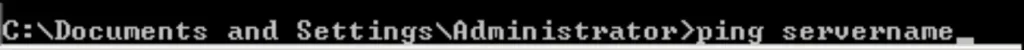 ping server name