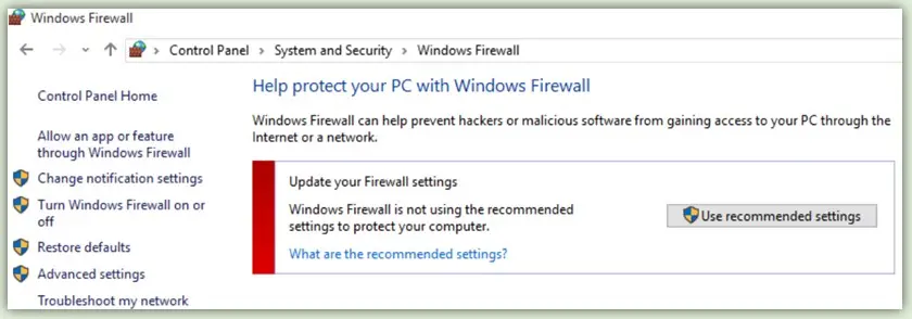 Update your Firewall