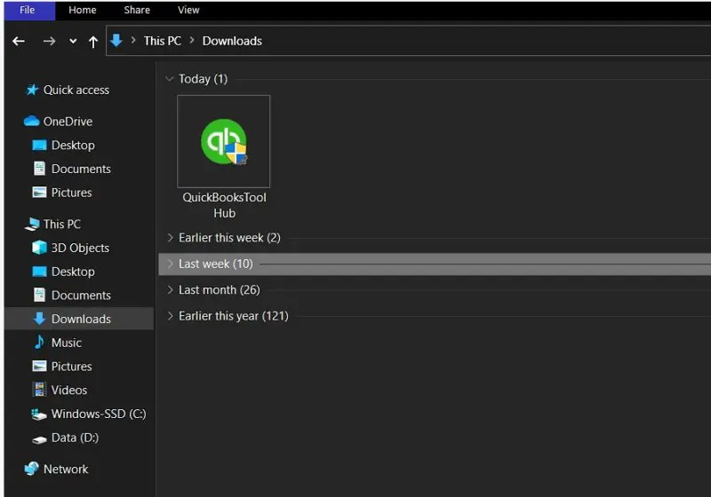 QuickBooks Toolhub Exe File