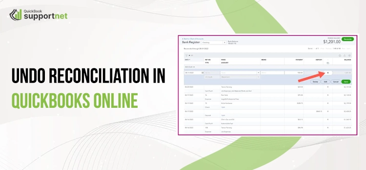 Undo reconciliation in quickbooks online