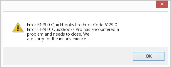 QuickBooks Error 6129 0