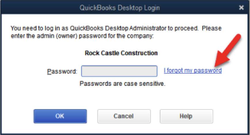 Select I forgot my password