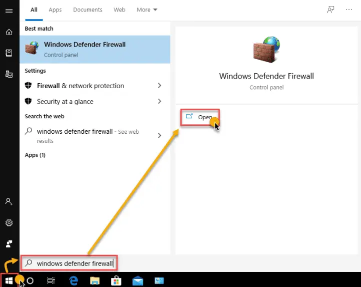 Configure Windows firewall settings