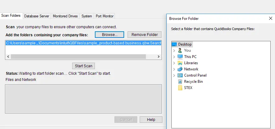 click on Start Scan