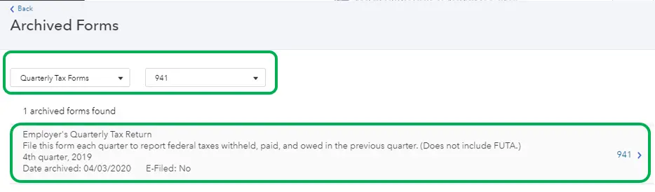 Select Quarterly Tax Forms