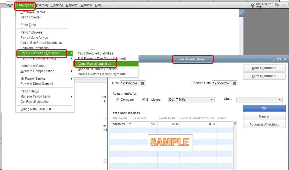 select Payroll Taxes and Liabilities