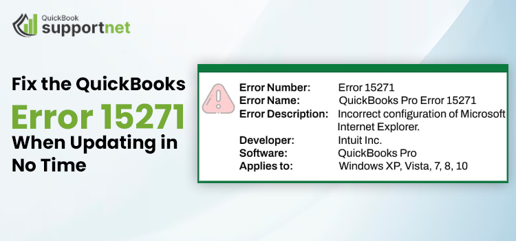 QuickBooks Error 15271 When Updating