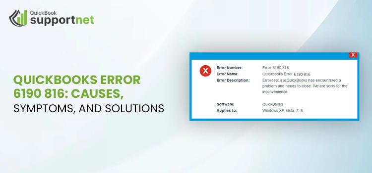 QuickBooks Error 6190 816