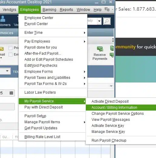 Account Billing Information