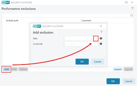 Add ESET antivirus exclusions in QuickBooks