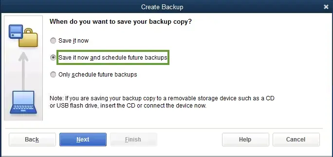 Create a backup company file