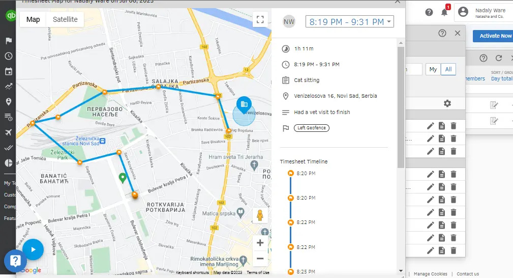 GPS location tracking