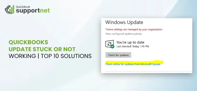 QuickBooks Update Stuck or Not Working