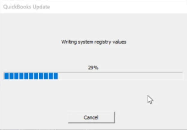 QuickBooks Update stuck