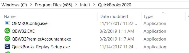 QuickBooks program file
