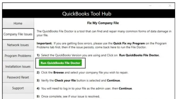 Run QuickBooks File Doctor