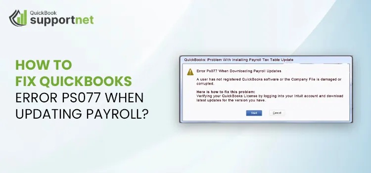 QuickBooks Error PS077
