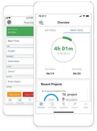 track time on the mobile app