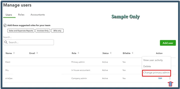 Change primary admin
