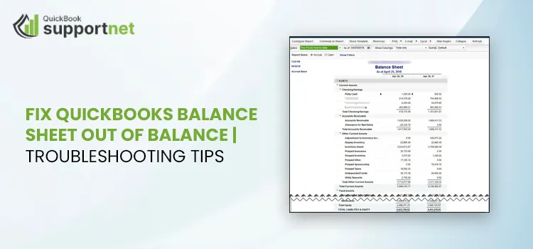 QuickBooks Balance Sheet Out of Balance