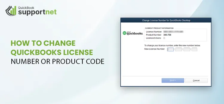 Change QuickBooks License Number or Product code