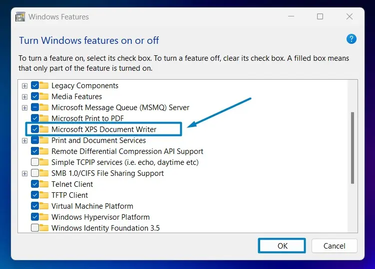 Microsoft XPS Document Writer